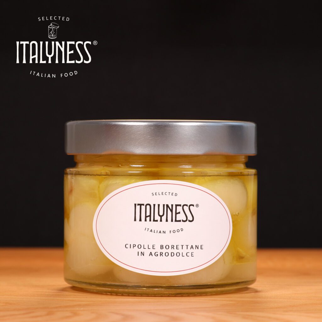 cipolle borettane in agrodolce in vaso di vetro