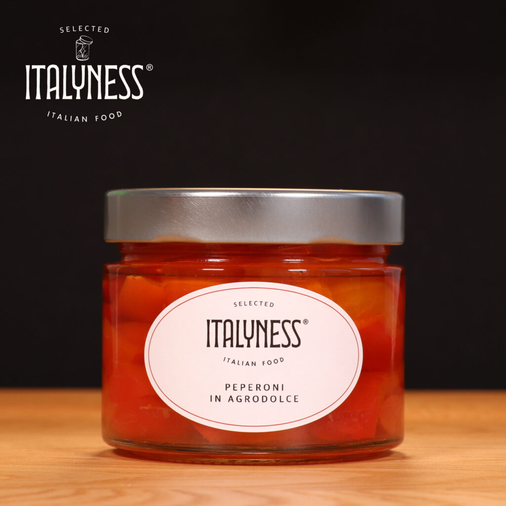 peperoni in agrodolce in vaso di vetro