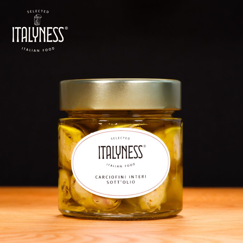 Carciofini interi sottolio EVO senza aceto in vaso di vetro